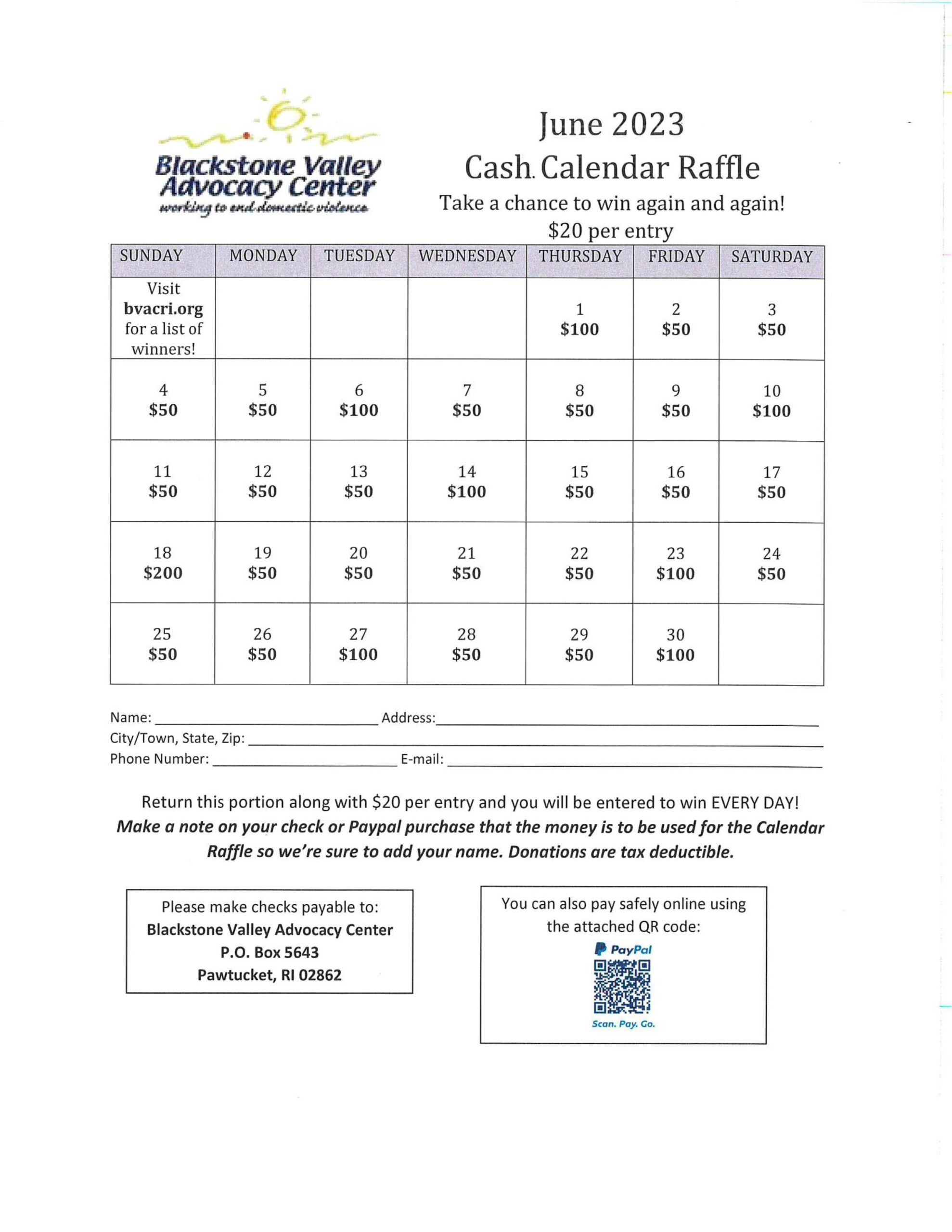 Calendar Raffle.2023